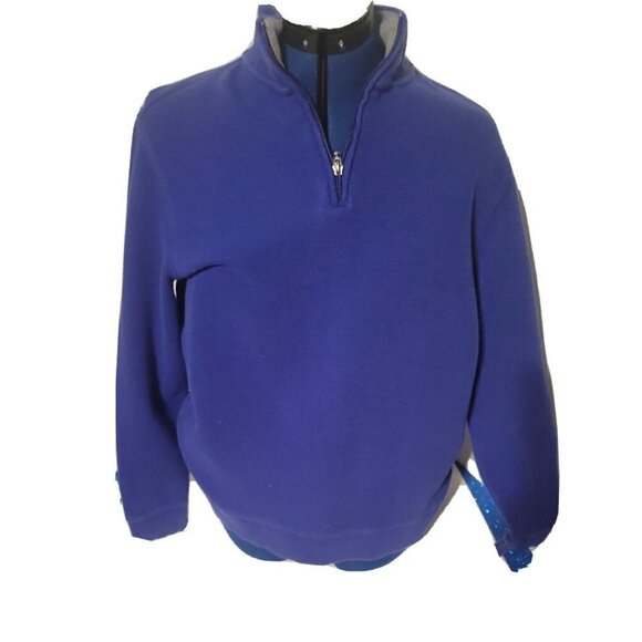 Tasso Elba Other - TASSO ELBA Pullover‎ Sweatshirt Quarter Zip Mock Neck Top Purple Casual Comfort